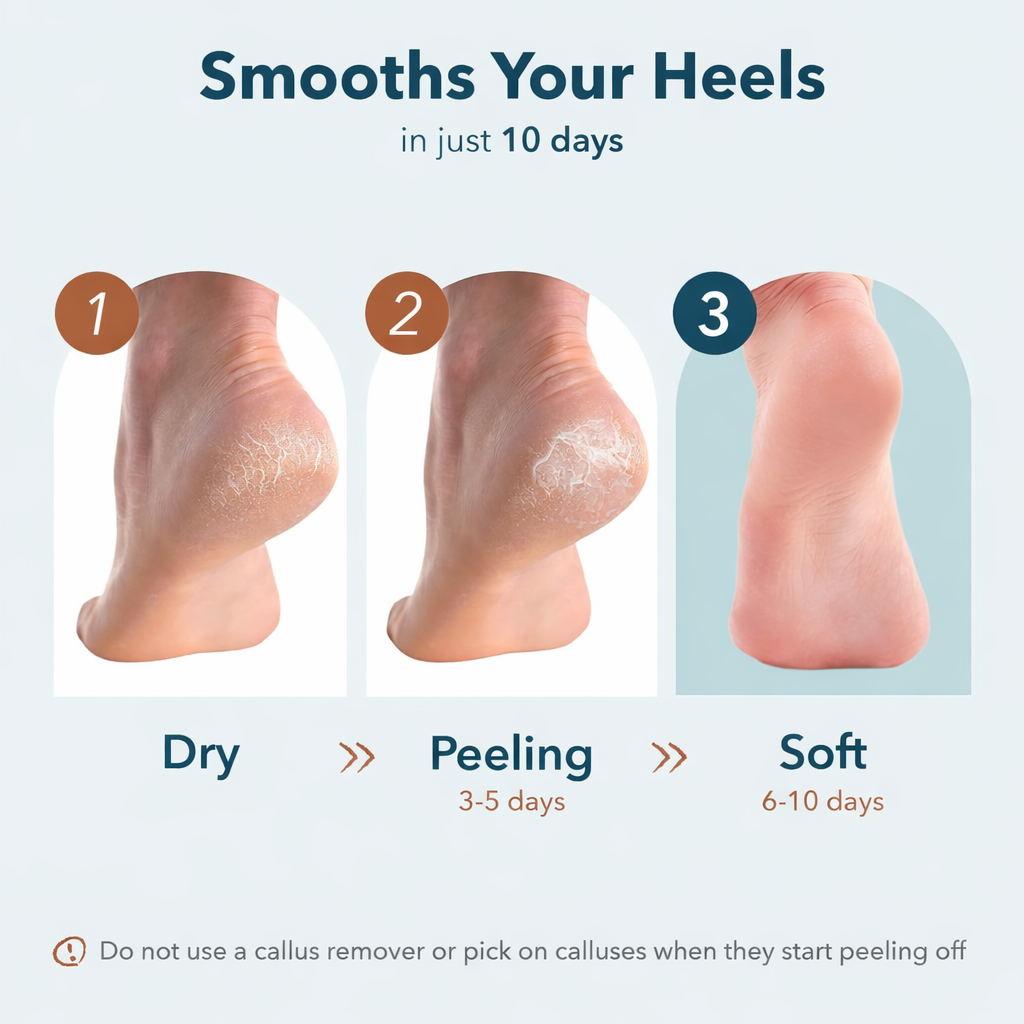 Moisturizing Heel Socks - Repair Dry & Cracked Heels Instantly Set of 4