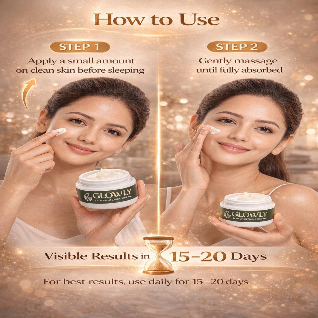 Glowly Skin Whitening Cream - Removes Dark Spots & Pigmentation (100% Natural Glow)