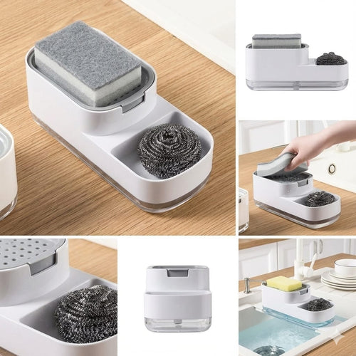 3-in-1 Kitchen Soap Dispenser & Holder